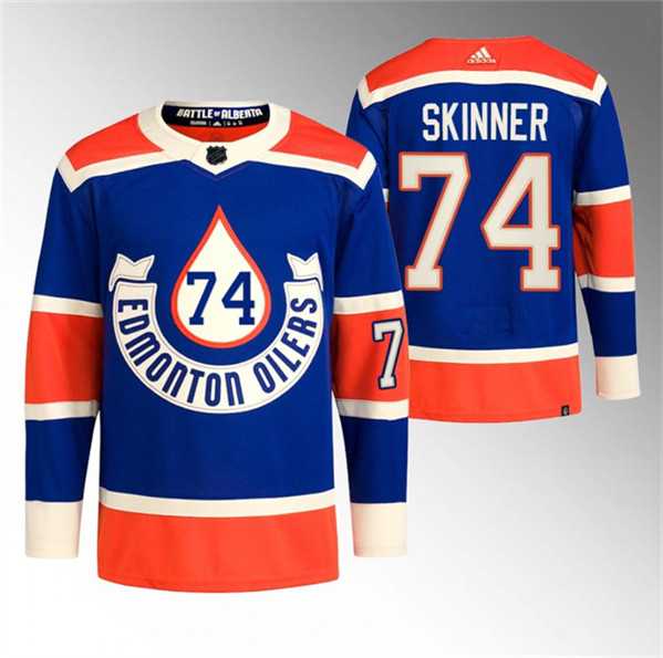 Men's Edmonton Oilers #74 Stuart Skinner 2023 Royal Heritage Classic Primegreen Stitched Jersey Dzhi